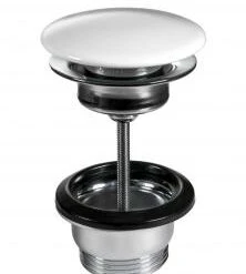 NICO Click Clack Bundventil 1 1/4" Med Hvid Porcelæn Top