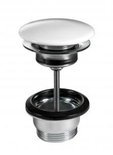 NICO Click Clack Bundventil 1 1/4" Med Hvid Porcelæn Top 1 NICO Click Clack Bundventil 1 1/4" Med Hvid Porcelæn Top