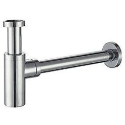 Design Pungvandlås 1 1/4 Rund Model Inkl. Rør Og Rosetter. Forkromet