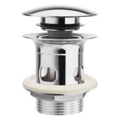 Unique Push-up Bundventil 1 1/4" I Krom, Med Overløb